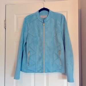 EUC zip jacket, Marc Jacobs synthetic ultra soft suede spring color EASTER
